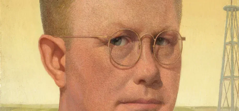 Grant Wood used a grid for transferring his art onto a canvas