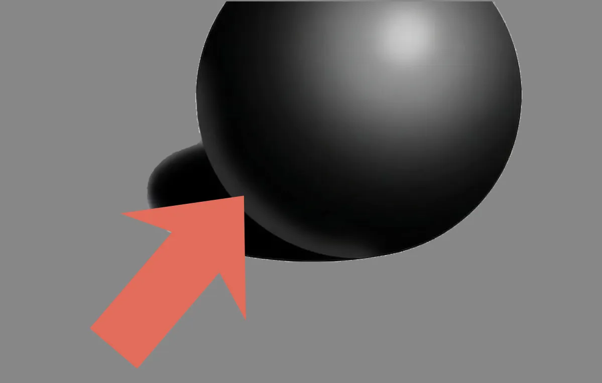 Reflected light on a value sphere